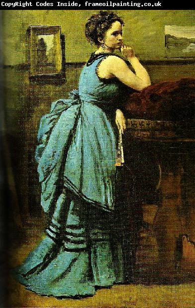 Jean Baptiste Camille  Corot woman in blue